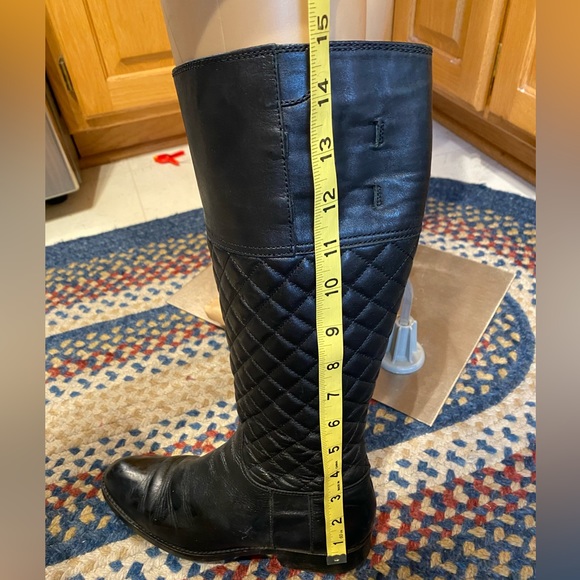 BURBERRY Black QUILTED ALL Leather Riding BOOTS🏇🇮🇹Italian made🔥EUC🇺🇸7.5/8 - Picture 6 of 17